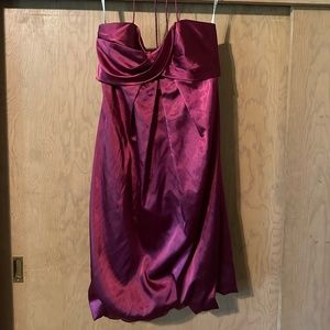 Formal Satin Halter Dress by Morgan & Co SIZE SMALL, color magenta